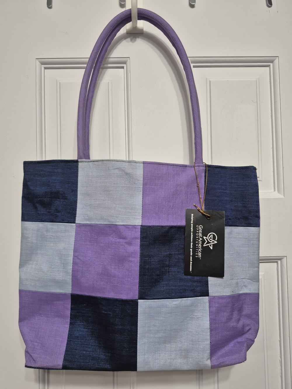 NWT Khmer Krafts Artisanal Patchwork Tote Bag & Matching Wallet Set